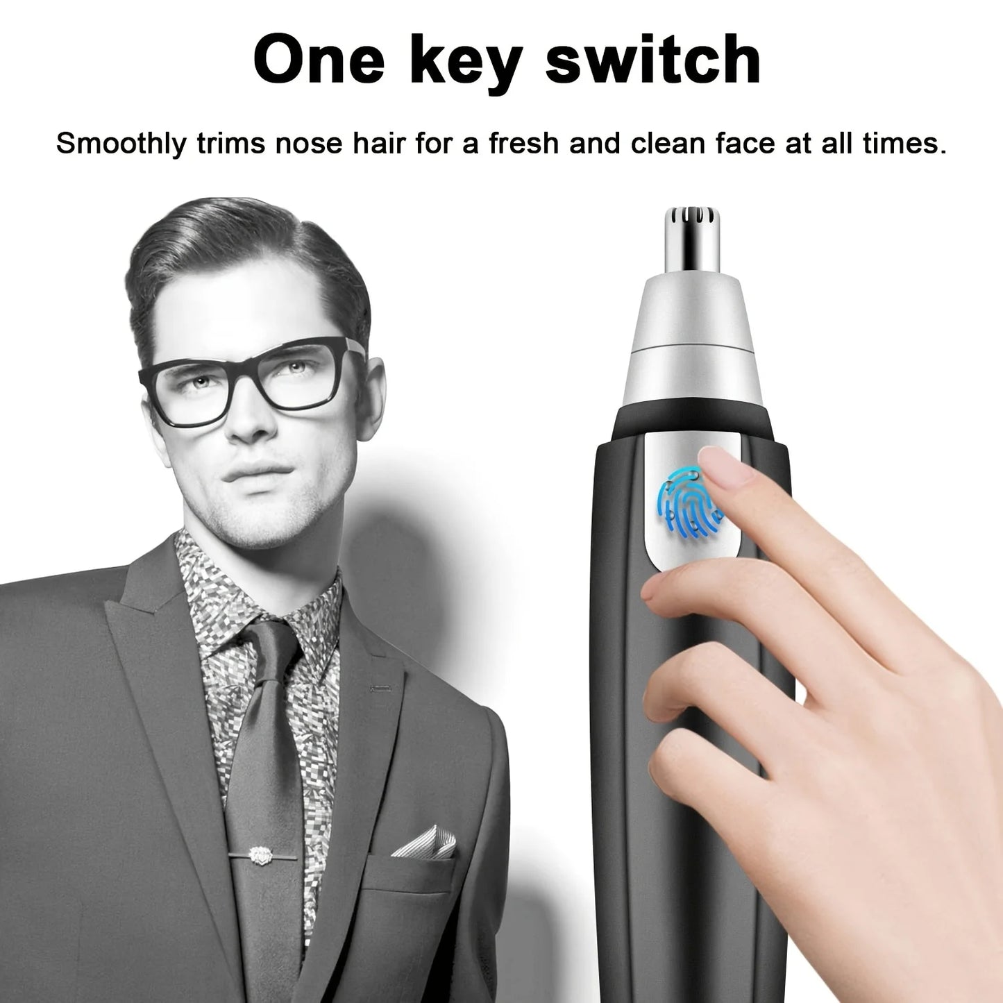 1PC Electric Nose Hair Trimmer Mute Efficient Batter