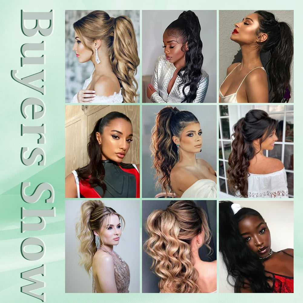 Ponytail Extension Claw Curly Wavy Clip