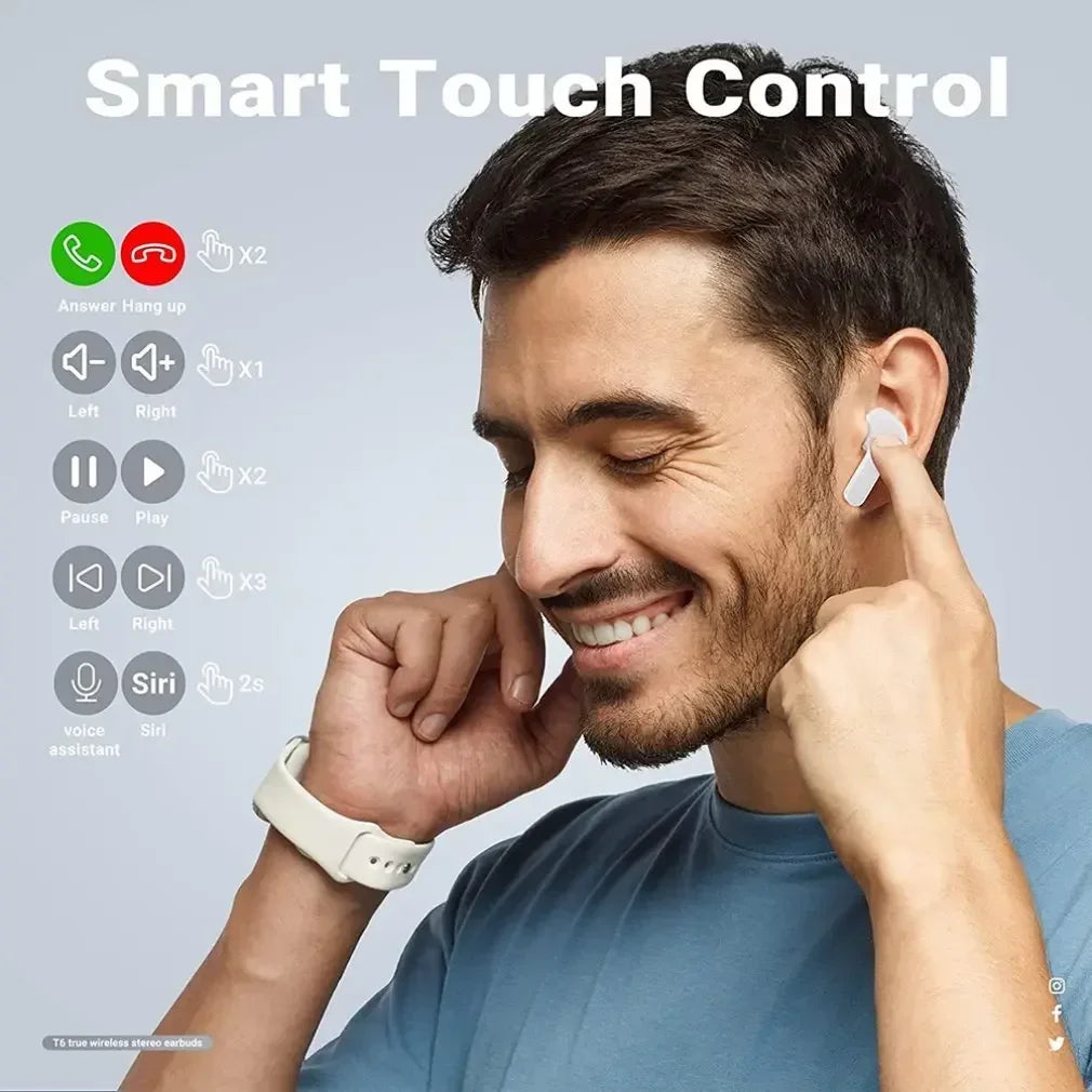 BT30 TWS Bluetooth Earbuds Mic Headphones