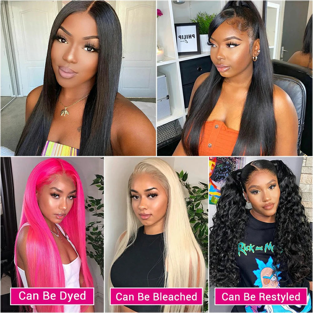 13x4 13x6 HD Transparent Lace Front Human Bling Hair Wig
