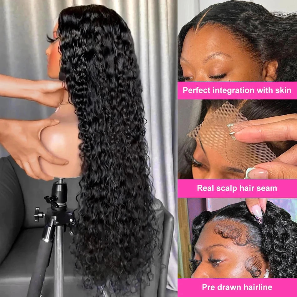 40 Inch Curly 13x4 13x6 HD Transparent