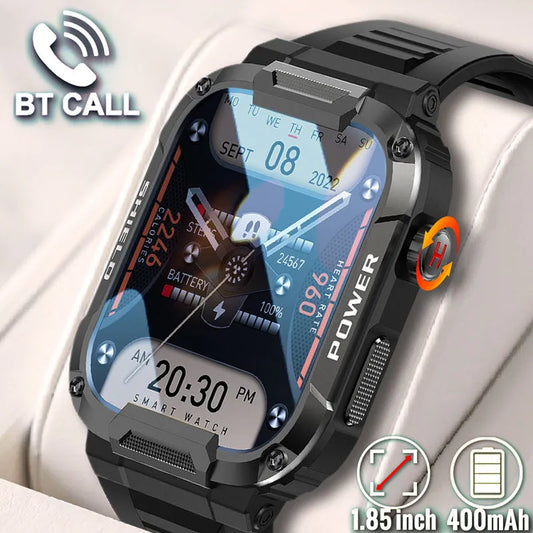 Men Smart Watch Military Healthy Monitor AI Voice Bluetooth