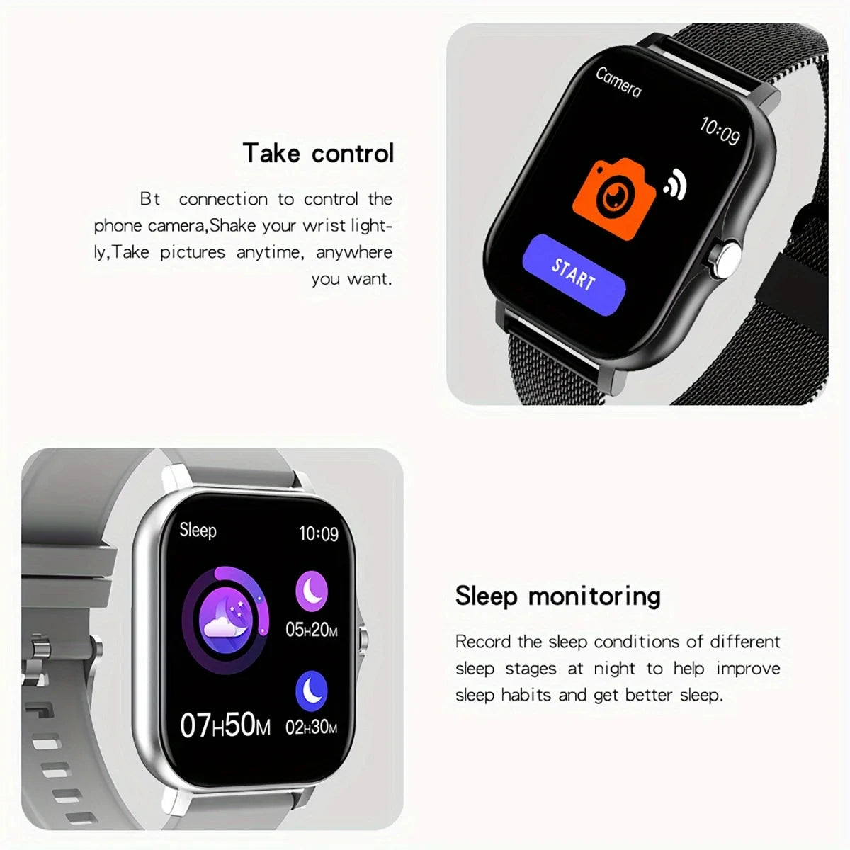 Smart Watch Android Phone 1.44'' Full Monitoring Smartwatch Women Men