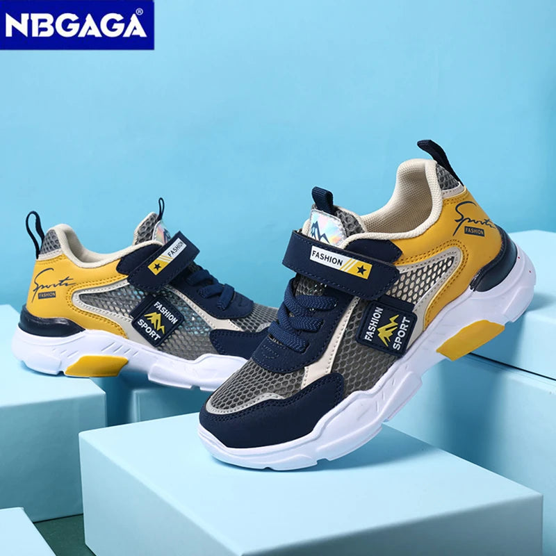 Summer Single Net Breathable Boys Sport Shoes Children Sneakers Rubber Leisure Trainers Casual Kids Sneakers
