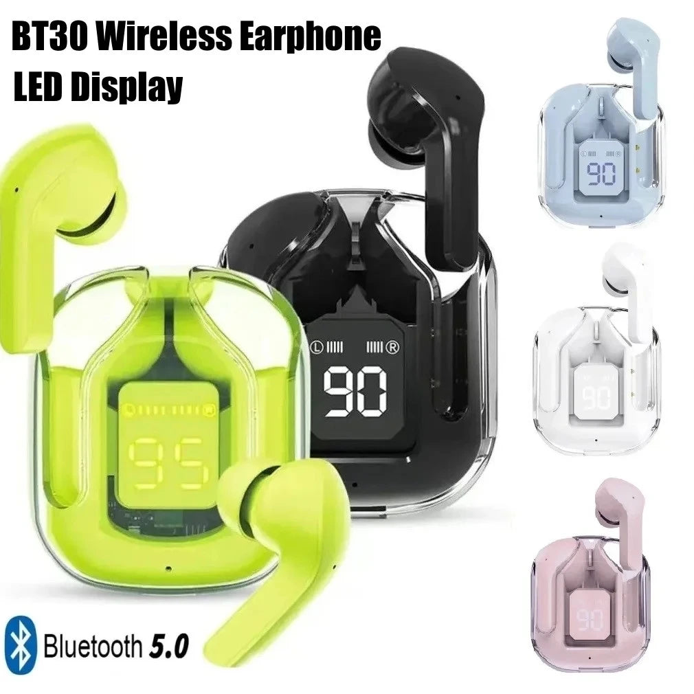 BT30 TWS Bluetooth Earbuds Mic Headphones