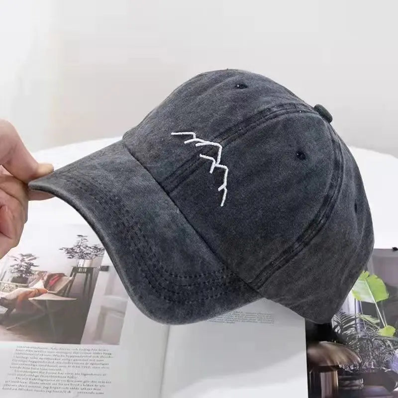 Unisex Washed Cotton Cap Mountain