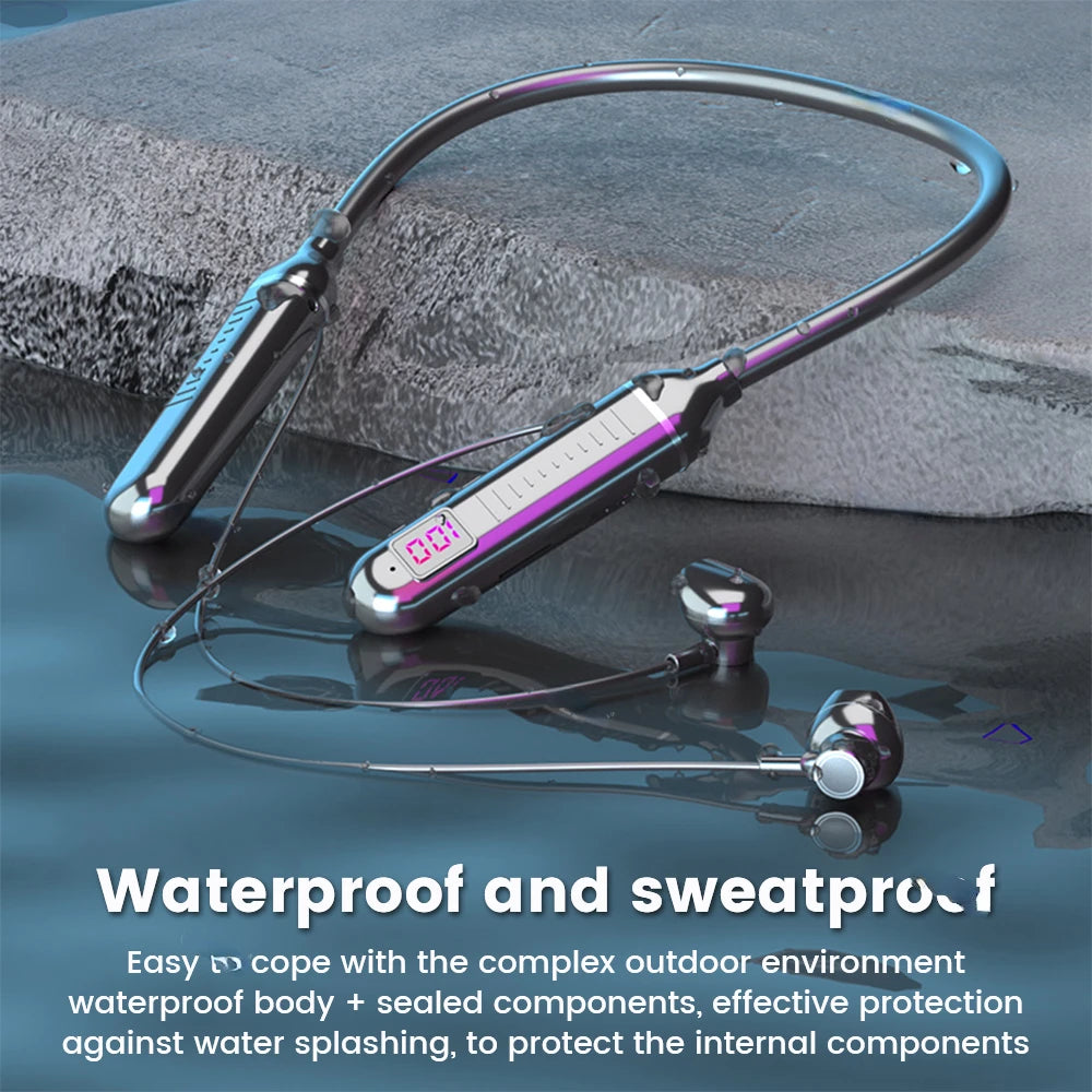 Wireless Earphones 5.3 Halter Waterproof Magnetic Earbuds