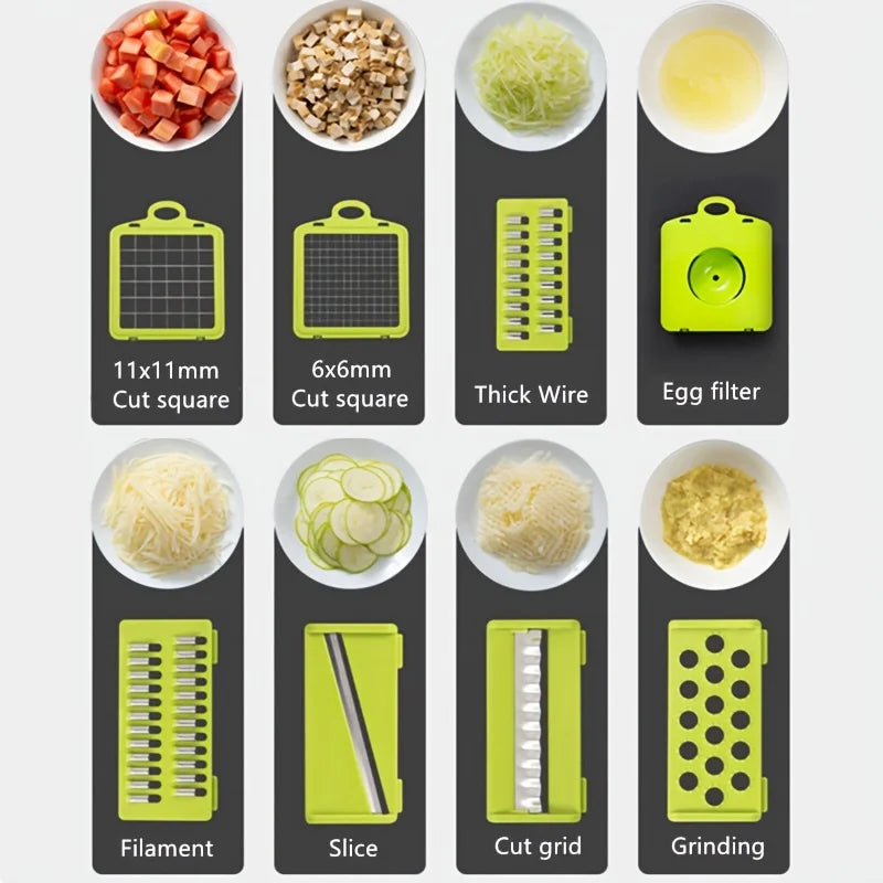 14pcs/Set Vegetable Chopper,Multifunctional Fruitf