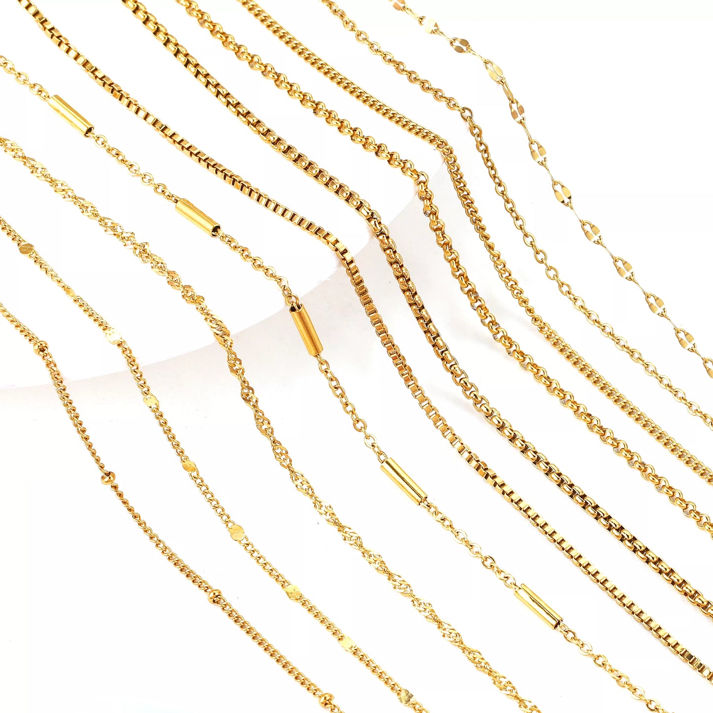 5pcs Stainless Steel Bjustable Chain Lobster Clasp