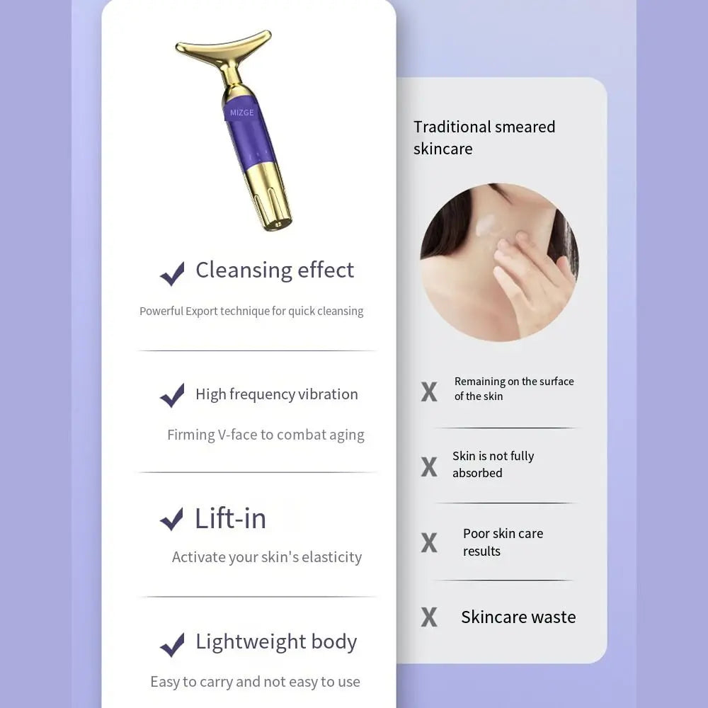 Wrinkle Removal Neck Face Beauty Device Skin Lifting Facial Tighten Vibration Massage Ultrasonic Double Chin Remover