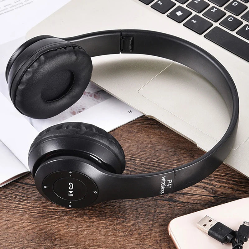 Bluetooth 5.0 Wireless Headphone F With Mic USB Adaptor