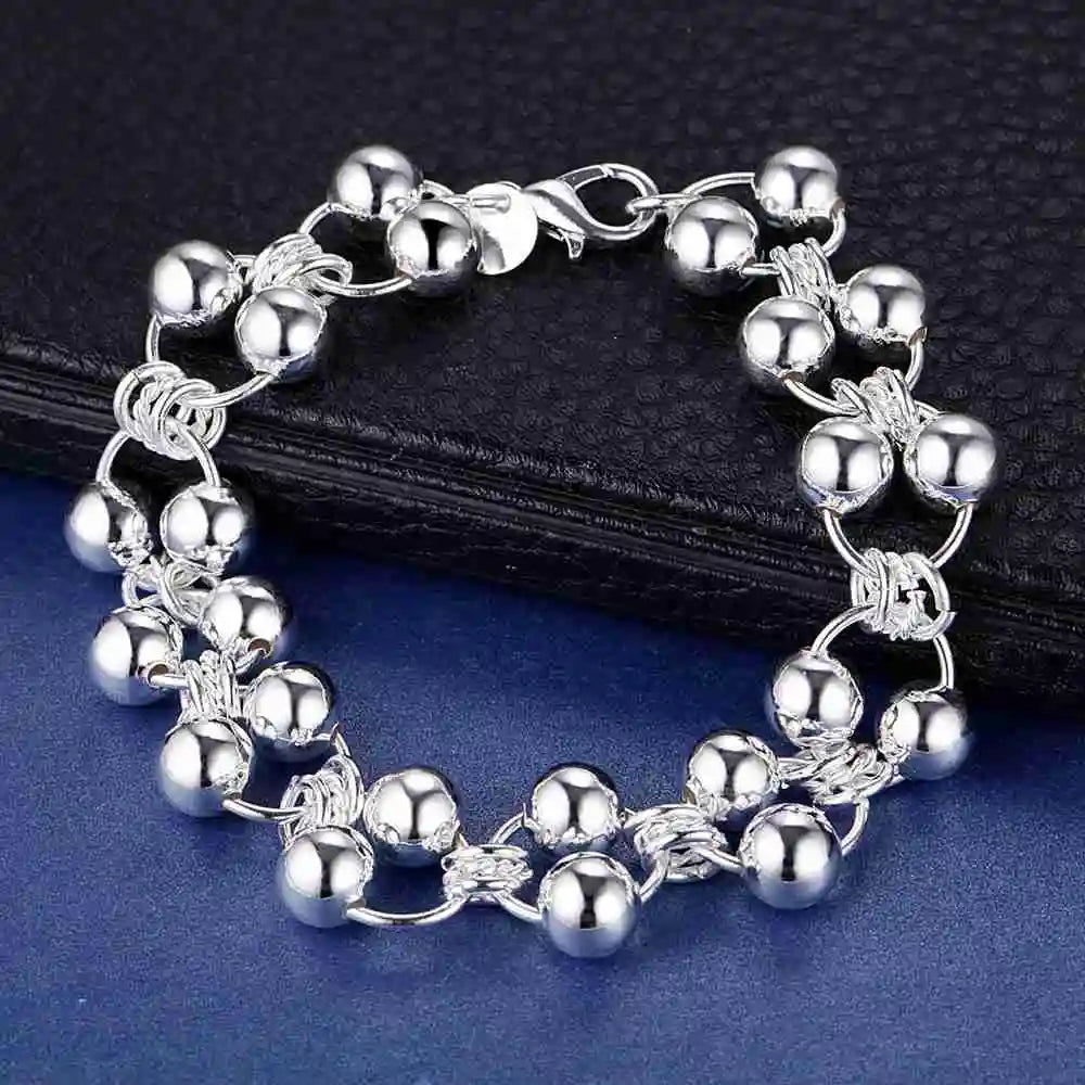 New 925 Sterling Silver Bead Heart High
