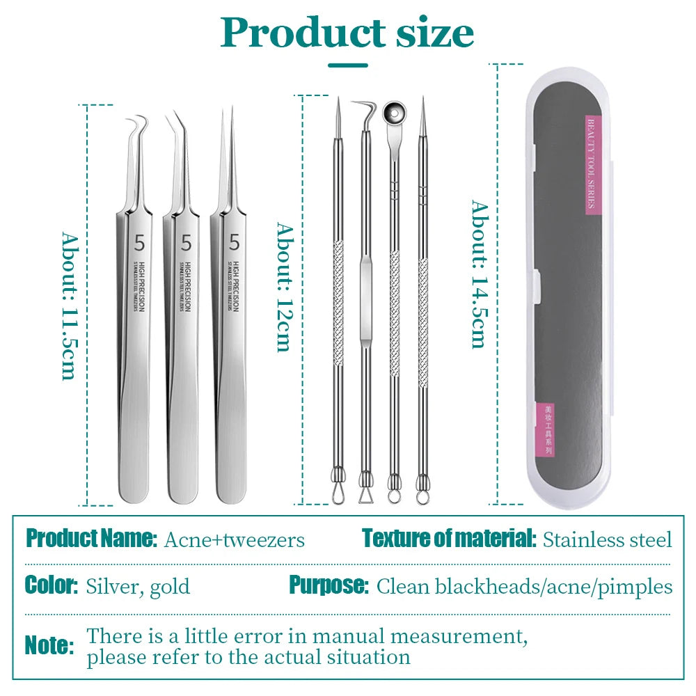 5/8PCS Acne Blackhead Removal Needles Cleansing Tool Beauty