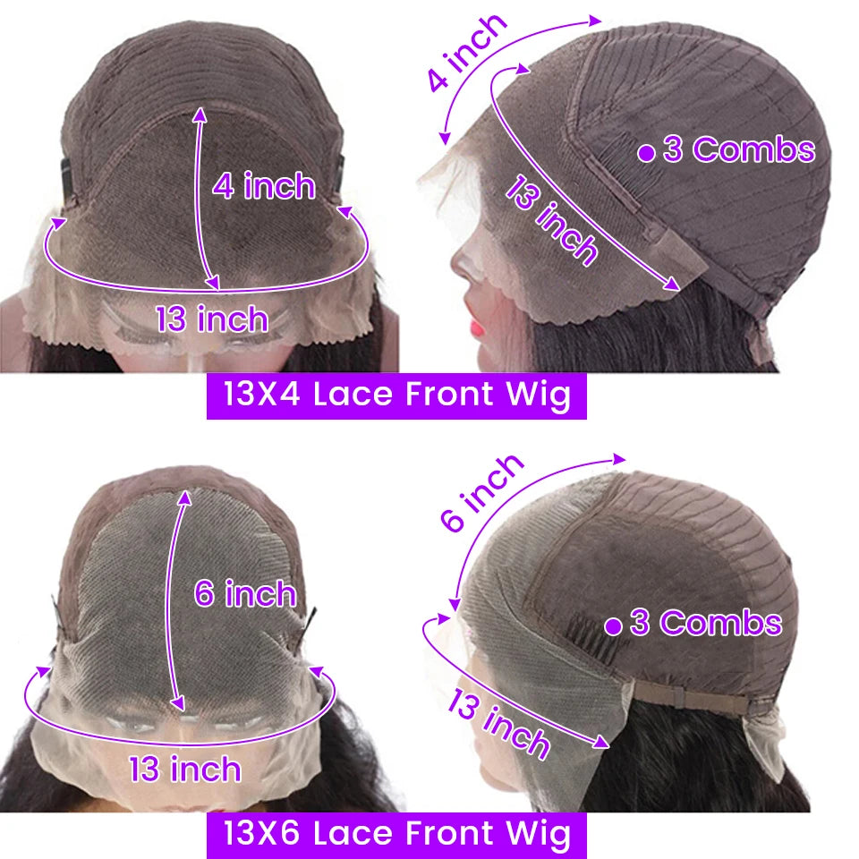 13x4 HD Transparent Lace Wig Brazilian Body Wav