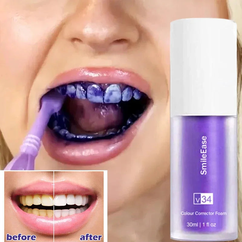 30ml V34 Purple Whitening Toothpast Dental Tools Tooth Care Product