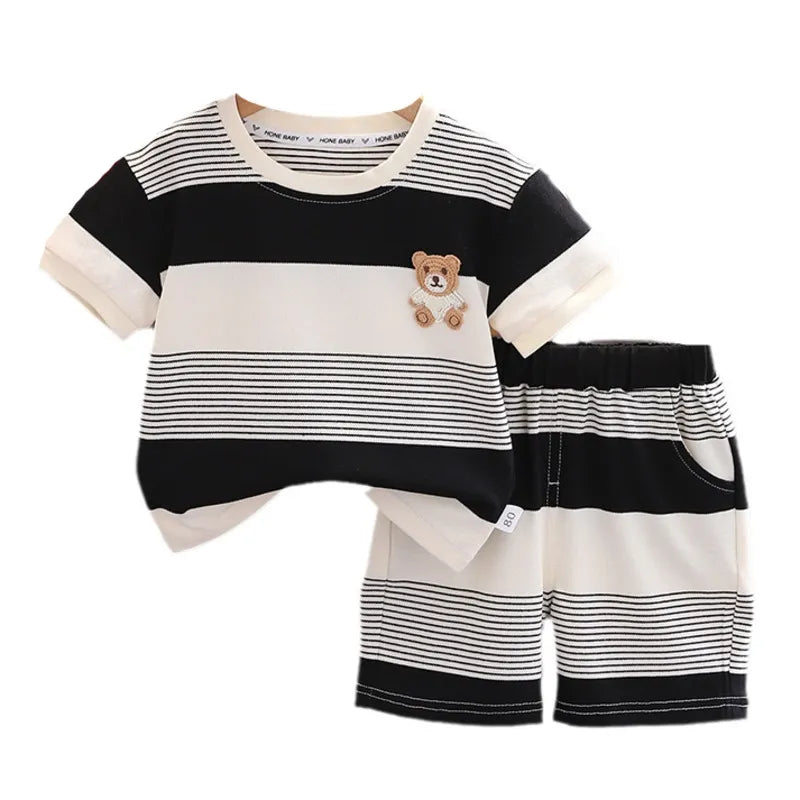 New Summer Baby Girl Clothes Suit Boy Toddler Casual Costume Kids