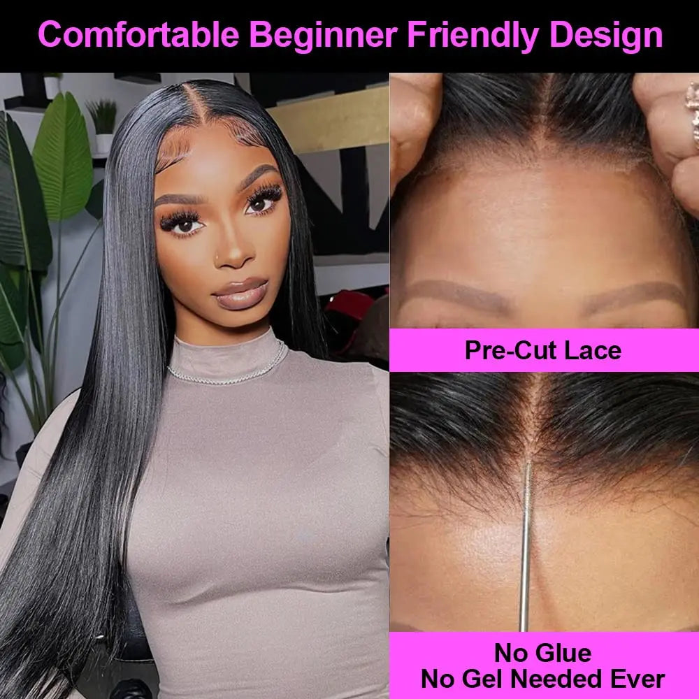 Glueless Straight Lace Wig 13x4 Lace Front Wigs Wear 6x4 5x5