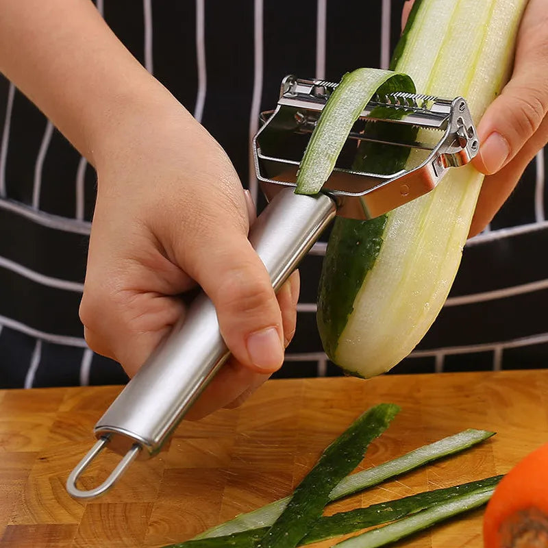 Kitchen Vegetable Peeler Stainless Steel Melon -Function Fruit And Vegetable Peeler