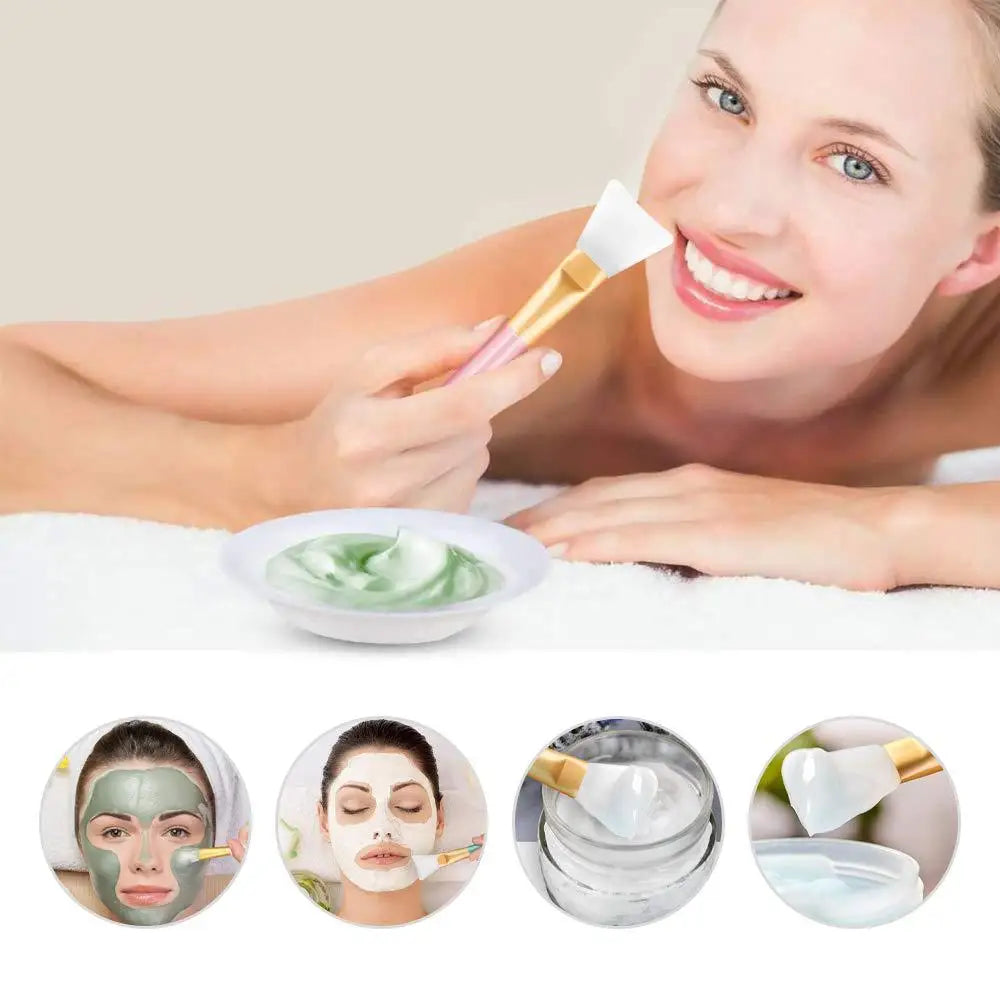 Silicone Facial Mask Brush Face Skin Care Tool Soft-head