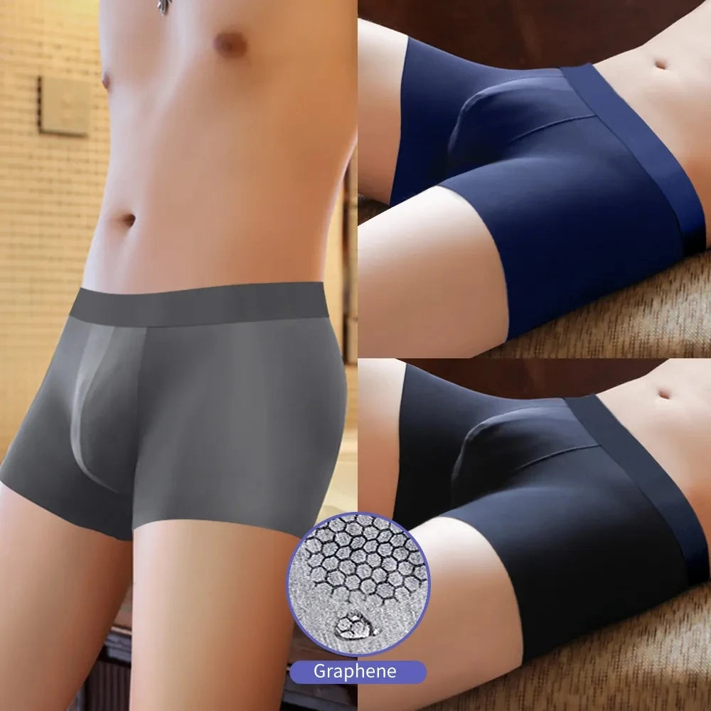 Men's Underwear Boxers Ice Silk Man Panties Boxer