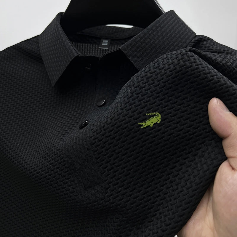 Men's Embroidery Brand High Quality Knitted Ice Cool
