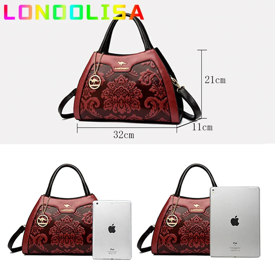 Casual Tote Luxury Leather Handbags Purse Women Bag