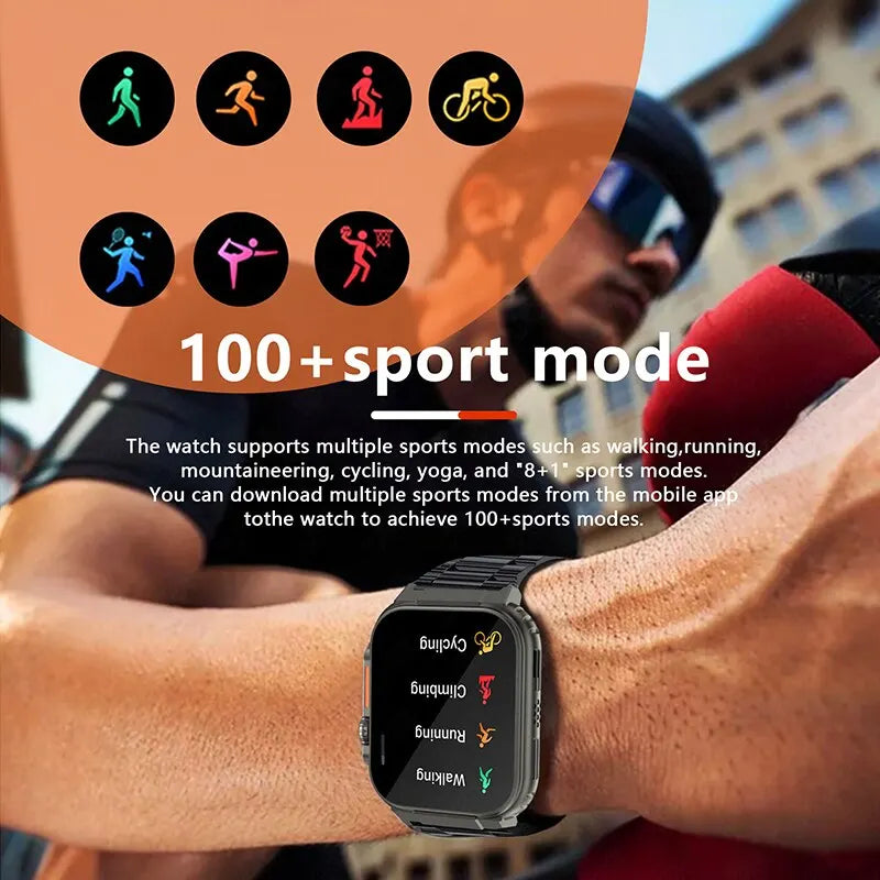 LIGE Bluetooth Call Men Waterproof Local Music