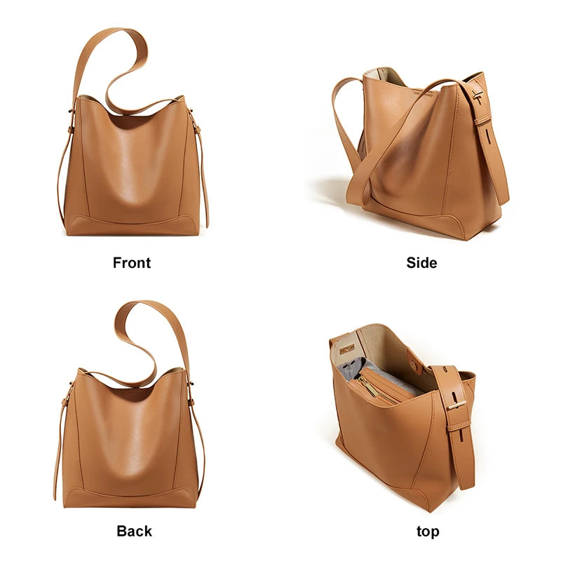 FOXER 2024 Classic Split Leather Shoulder Cross Lady Fashion WomEN
