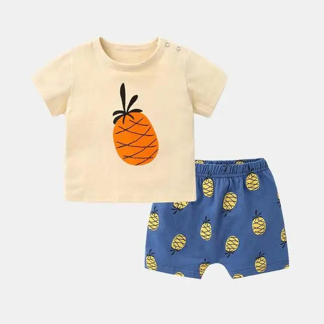Brand Cotton Baby Sets Leisure Sports Boy T-shirt + Shorts Sets Toddler Clothing Baby Boy Clothes