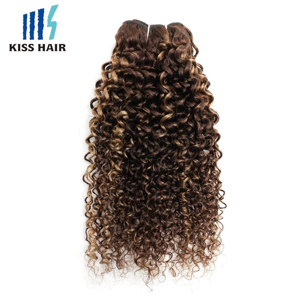 Jerry Curly 50Gram Human Hawn Mixed Honey Blonde For Bob Style