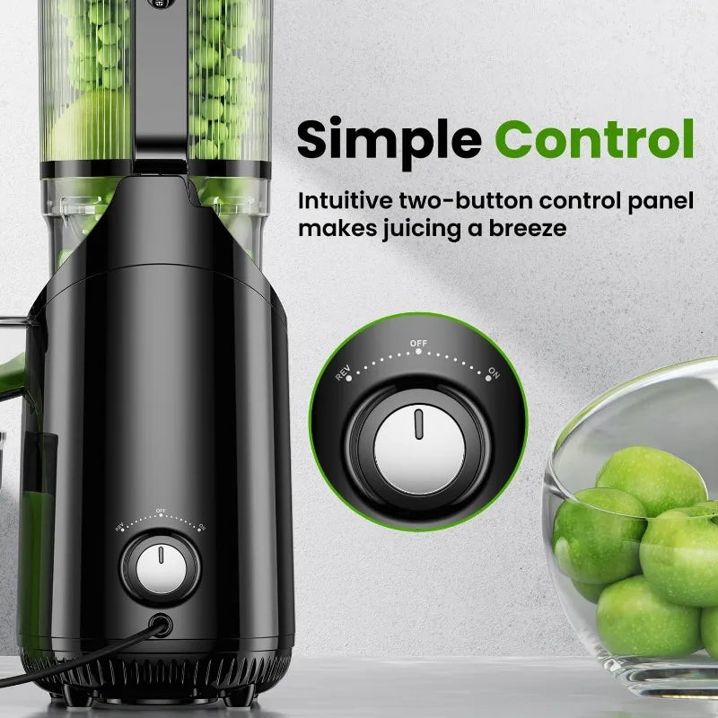 Cold Press Juicer, Amumu Slow Mastic Whole Fruits & Vegetable