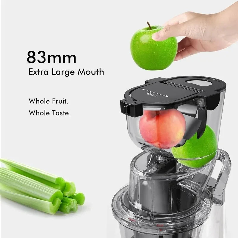 Easy-Use Cold Press Juicer, SiFENE 83mm Wide-Mouth Vertical Slhole