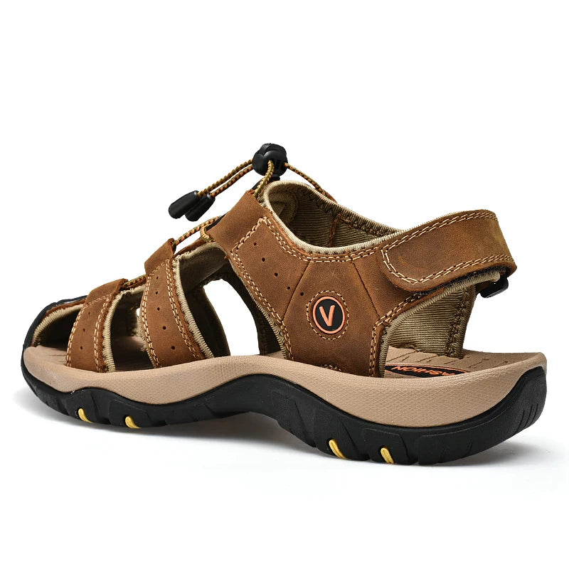 Summer Men Sandals Genuine Leather or Men Beach