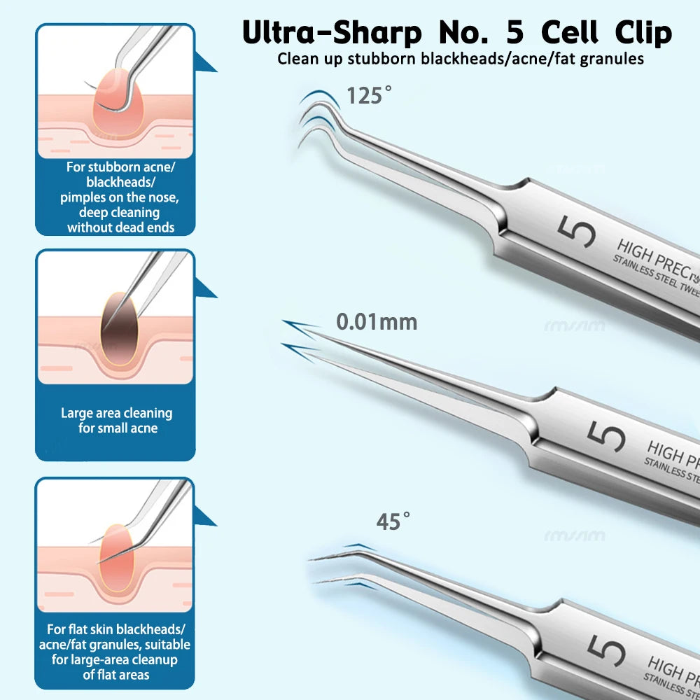 German Ultra-fine No. 5 Cell Pimples Black Cleaning Acne Wart Skin Care Tools