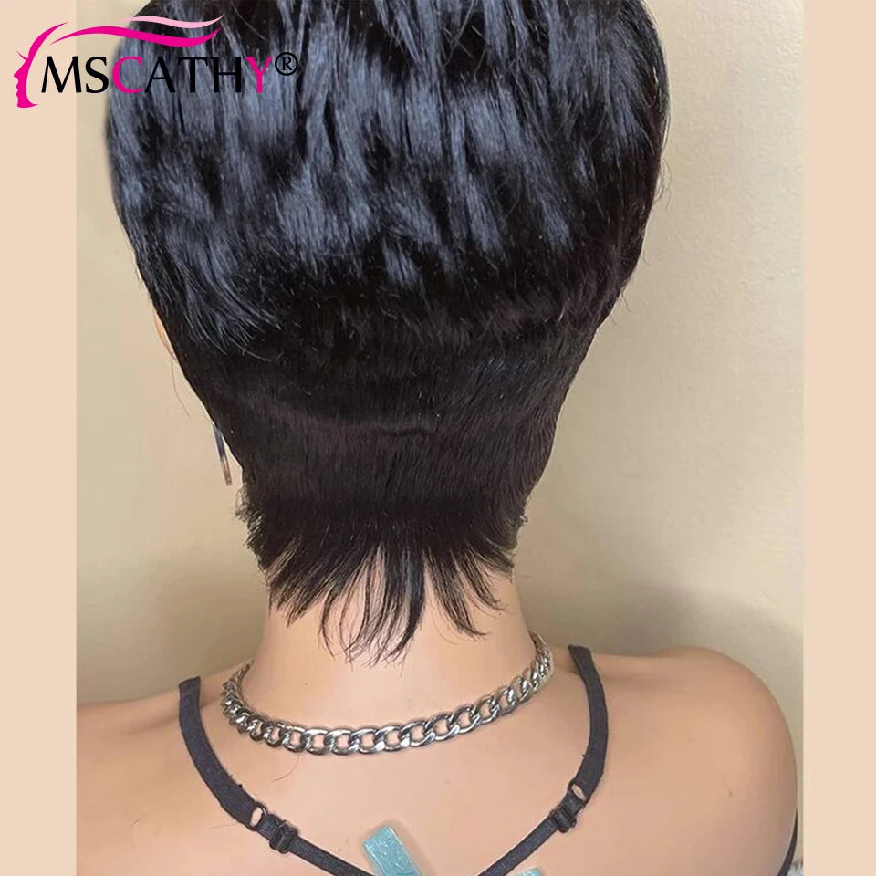 Short Pixie Cut Remy Human Hair Wigs