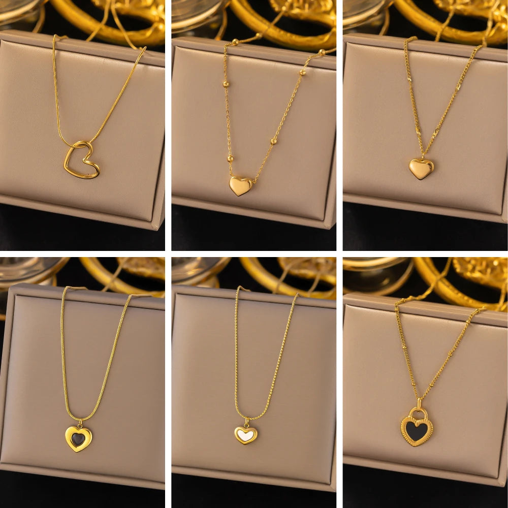 316L Stainless Steel Love Heart Pendant Necklace