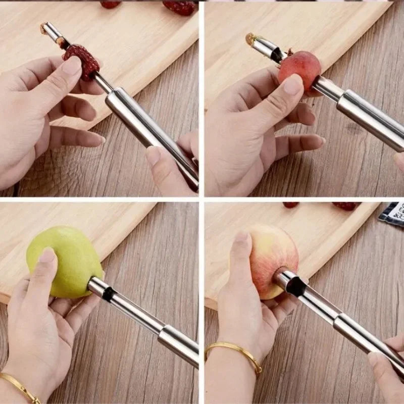 Stainless Steel Pear Seed Remover Cutter Kitchen Gadgets Home Vegetable Tool Apples Red Dates Corers Twist Fruit Core Remove Pit
