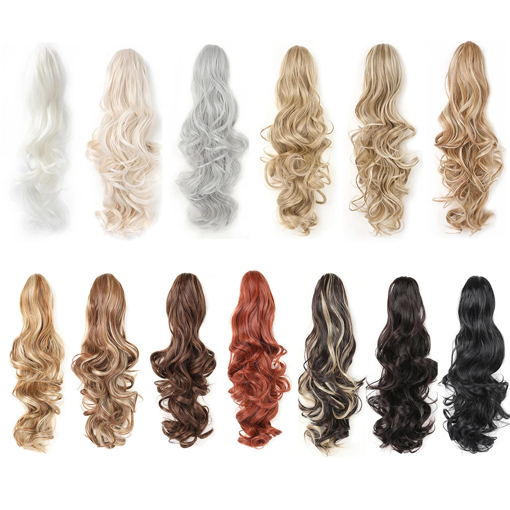 Ponytail Extension Claw Curly Wavy Clip