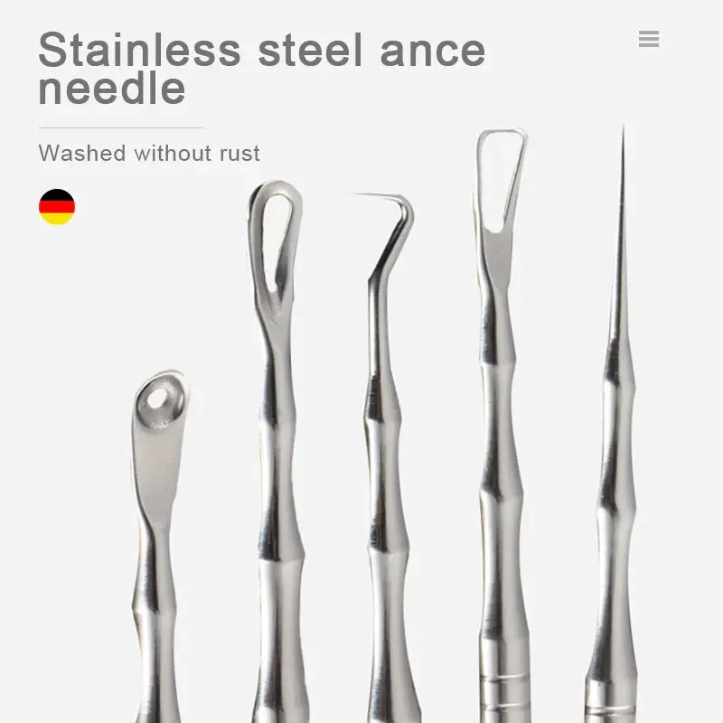 Pimples Blackhead Clip Tweezers Acne Blackhead Removal Needles Beauty Artifact Blemish Extractor Remover Needle Tool Wholesale