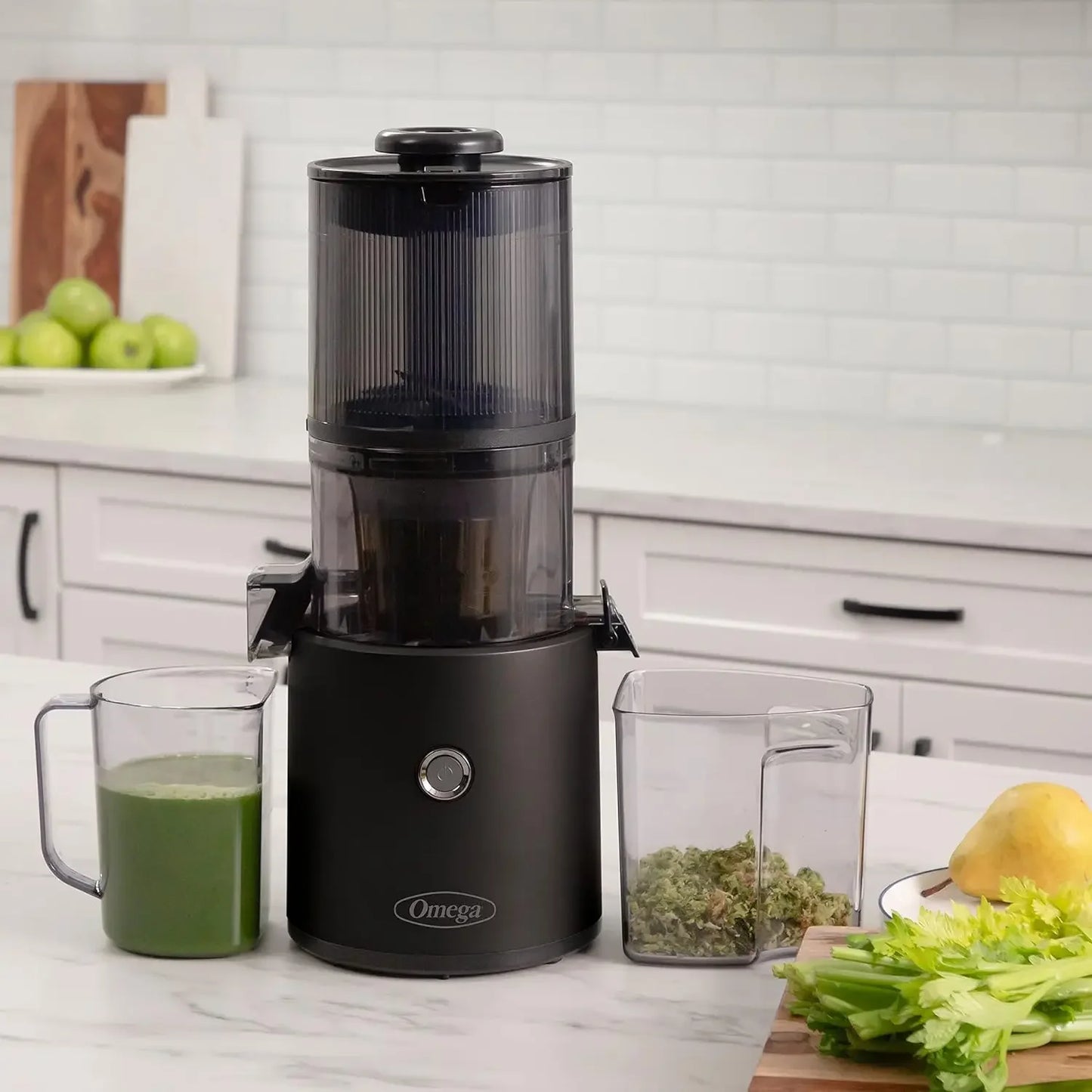 Omega Juicer Easy Clean Slow Masticating Cold Press Vegetable and Fruit Juice Extractor Effortless Series for Batch