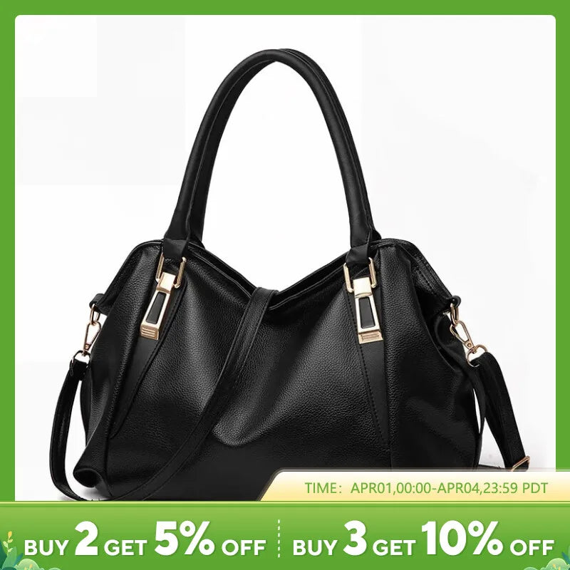 Casual Fashion Women Shoulder Bag Solid Color Soft