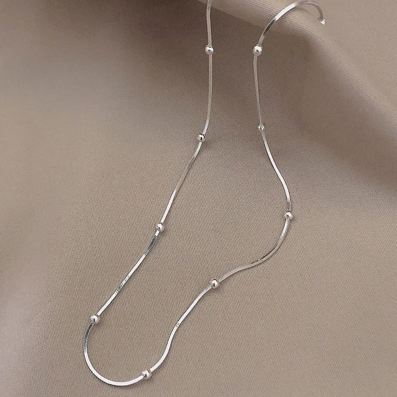 925 Sterling Silver Multiple Options Necklace Simpe