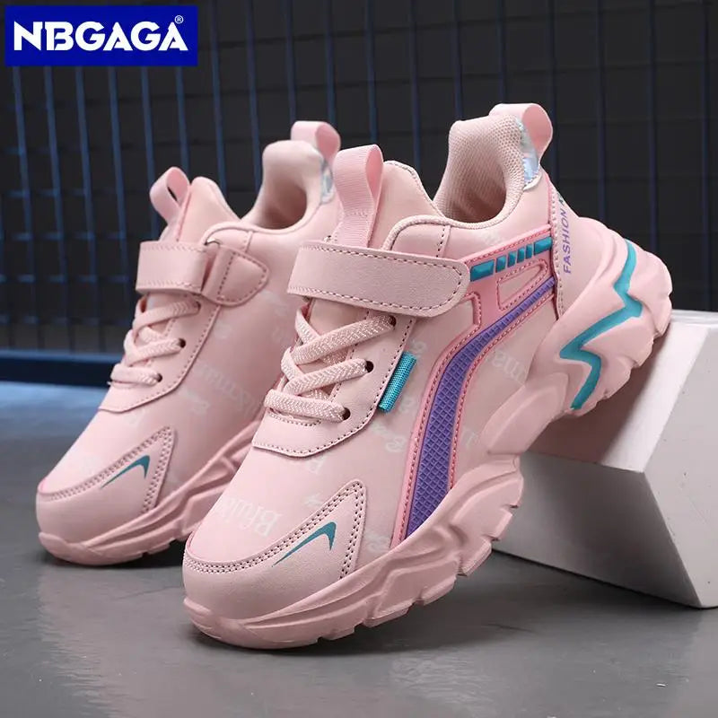 Kids Casual Pink Girls Leather Shoes Fashion Fs Children Sports Girl's