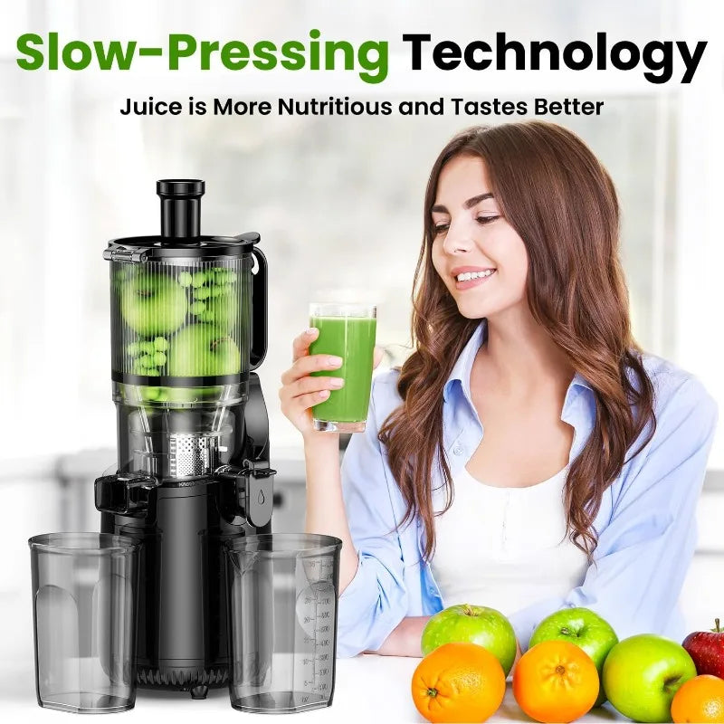 Cold Press Juicer, Amumu Slow Mastic Whole Fruits & Vegetable