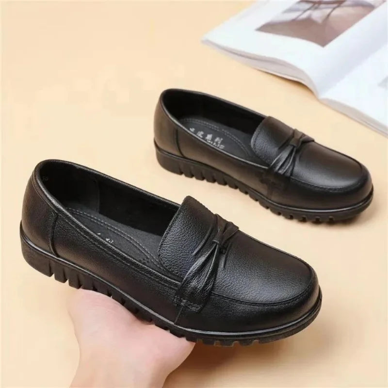 New Spring Women Shoes Low Top Round Healid Color