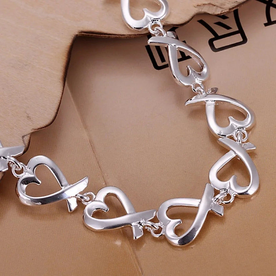 925 Sterling Silver Bracelets for Women Wedding