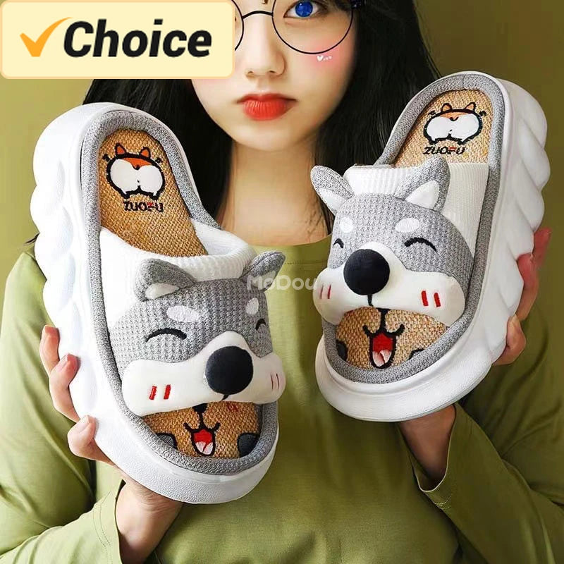 Mo Dou 2024 All Senson Shoes Indoor Thick Sole Couples Men Women