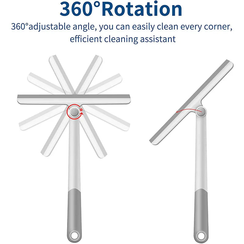 360 Degree Rotatable Shower Squeegee Glass