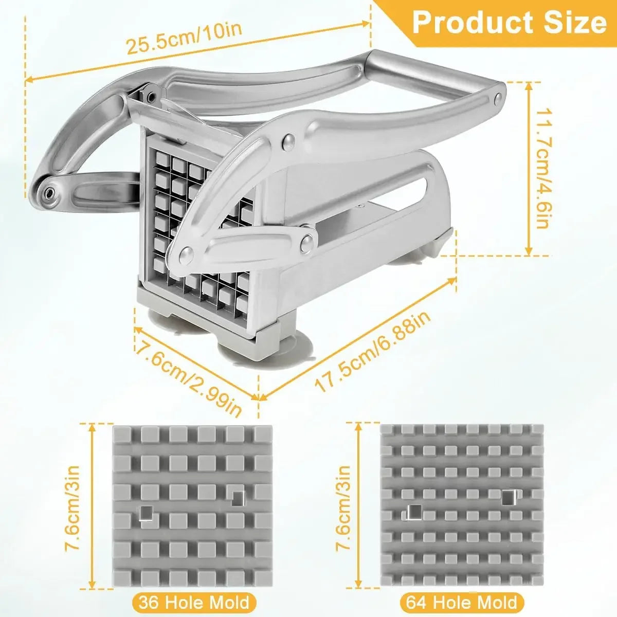 French Fry Cutter Stainless Steel Potato Carrot Onionper Chipsl