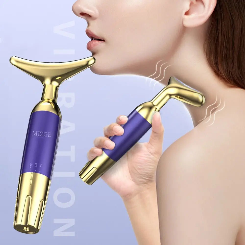 Wrinkle Removal Neck Face Beauty Device Skin Lifting Facial Tighten Vibration Massage Ultrasonic Double Chin Remover